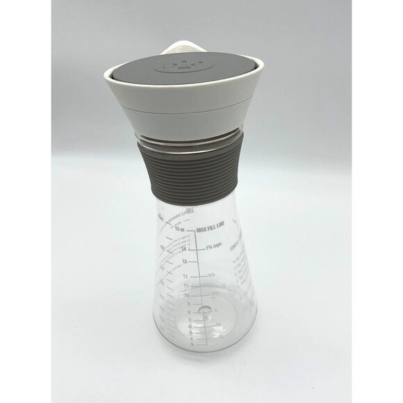 Pampered Chef Measure Mix and Pour Hourglass Lidded Container Imprinted Recipes - Picture 3 of 4